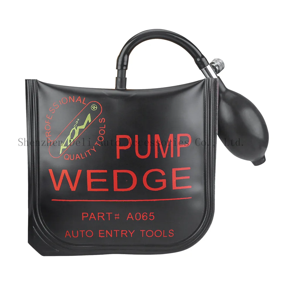 Air Wedge Inflatable Shim Pump Locksmith Car Door Pry Bar Leveling Tool Black 