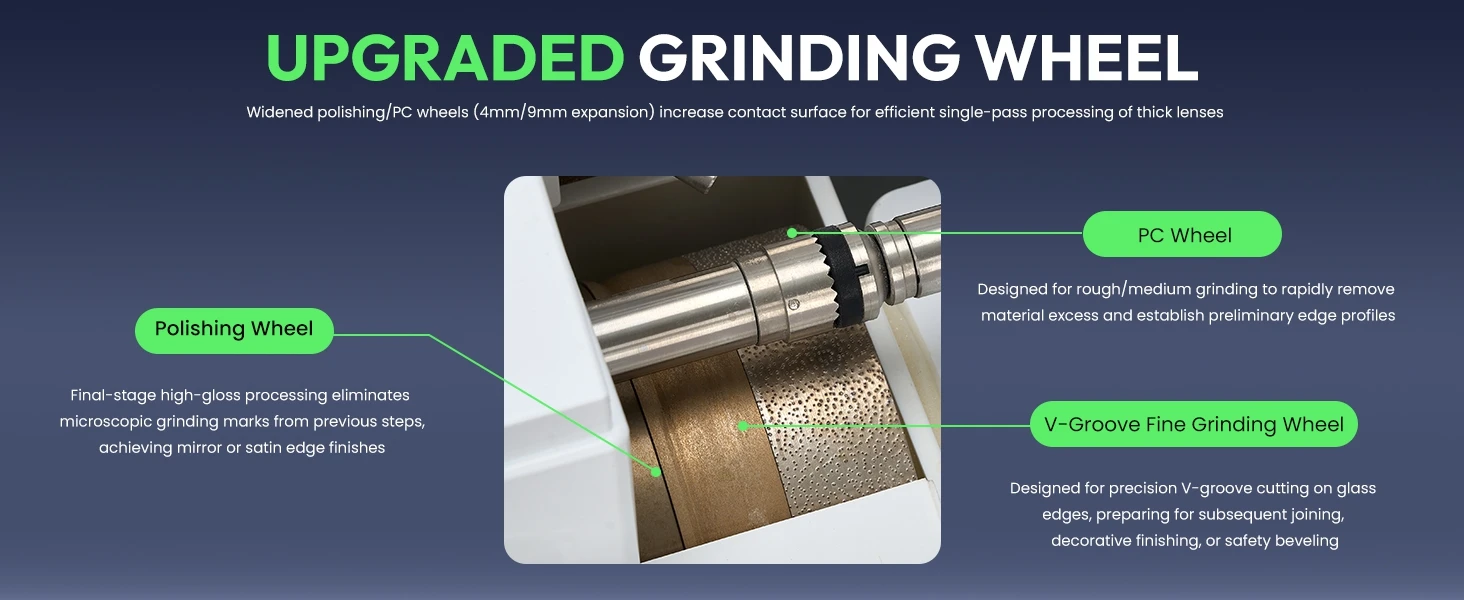 Optical Lens Grind Machine Auto Lens Edger SJG-7100 for PC CR GC Glasses