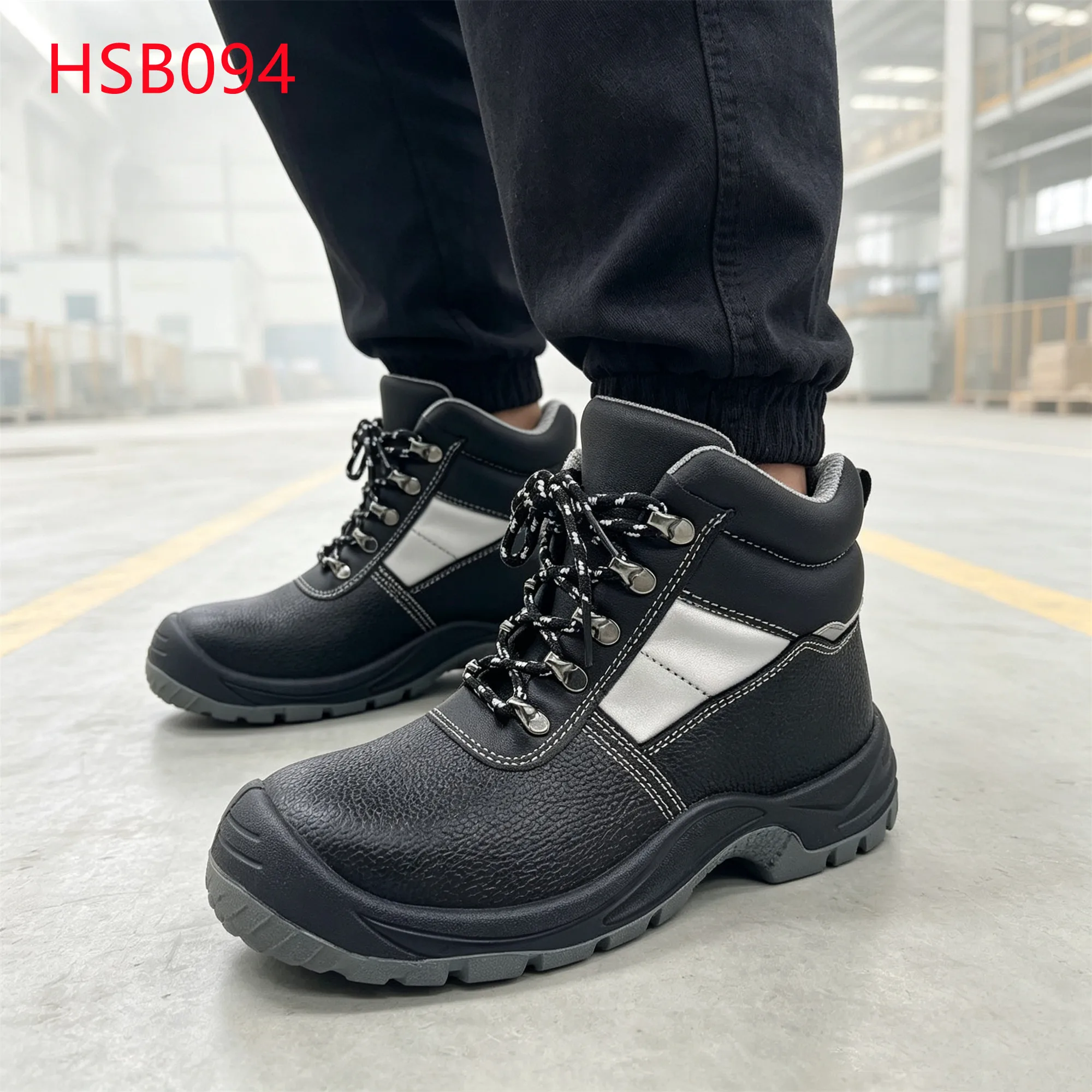 LXG,Shipyard Silver Reflective Panel Design Work Footwear Nigeria Popular Dissipative Puncture Outsole Safety Shoes HSB094