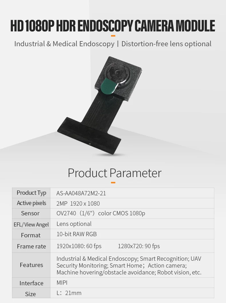 DGZX 2MP MIPI HD 1080P Wide Dynamic Camera Module插图
