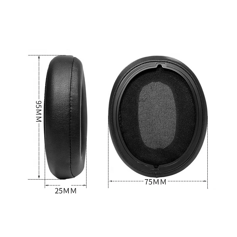 Replacement Protein Leather Ear Cushions Cups Memory Foam Headset Earpads  Earmuffs for Sony WH-XB900N WH-XB900 Headphones