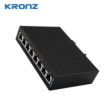 KRONZ Industrial Ethernet Switch 8 Port DIN-rail Mounting Unmanaged Industrial Network Switches for Automatic