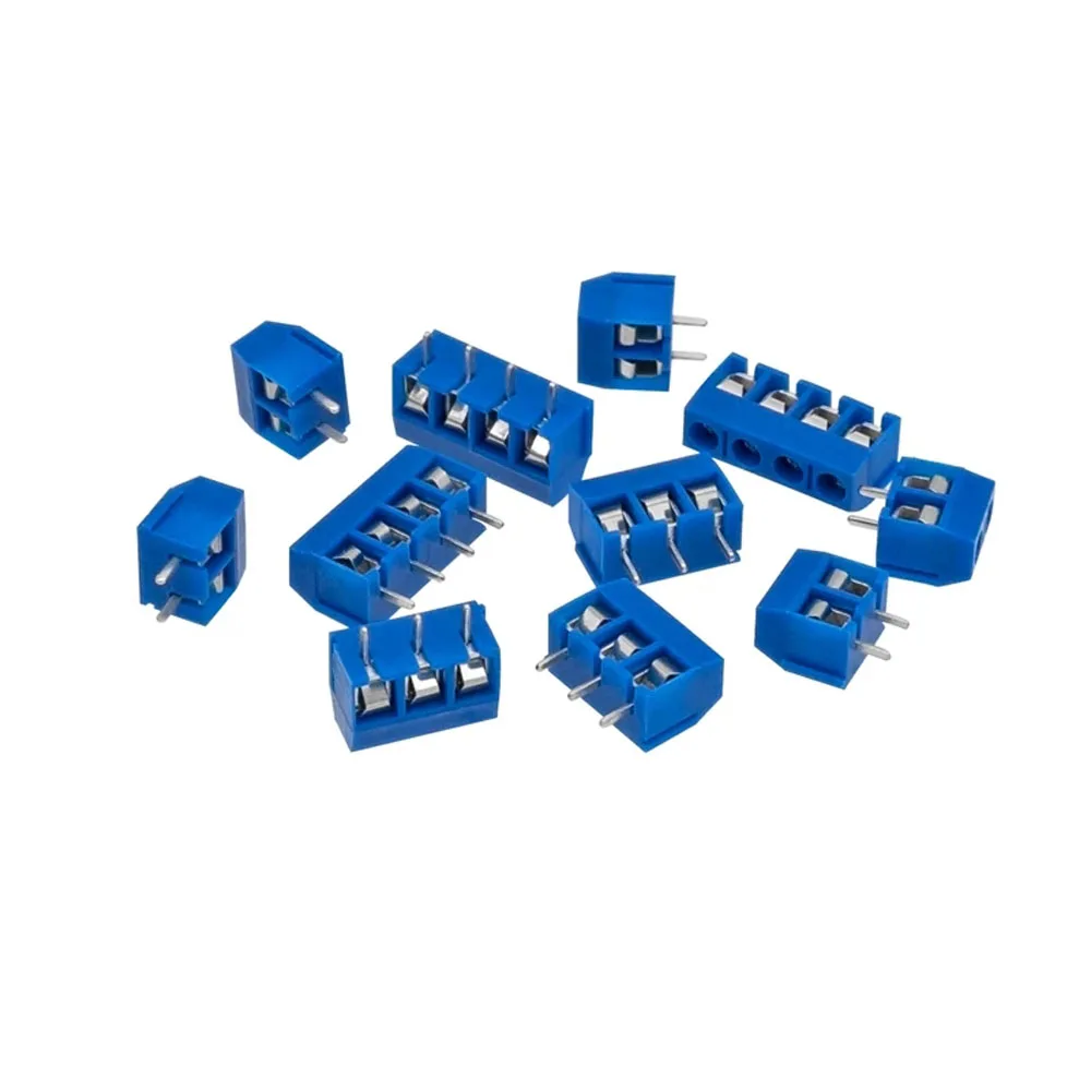 100pcs 5mm 2-Pin PCB Mount Screw Terminal Block - Circuit Board Screw Clamps Connector Blauw 300v 15a - View #5