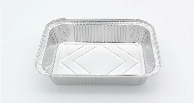 product tia ca43 nine inch rectangular box food container with lids takeaway aluminum foil for disposable container-2