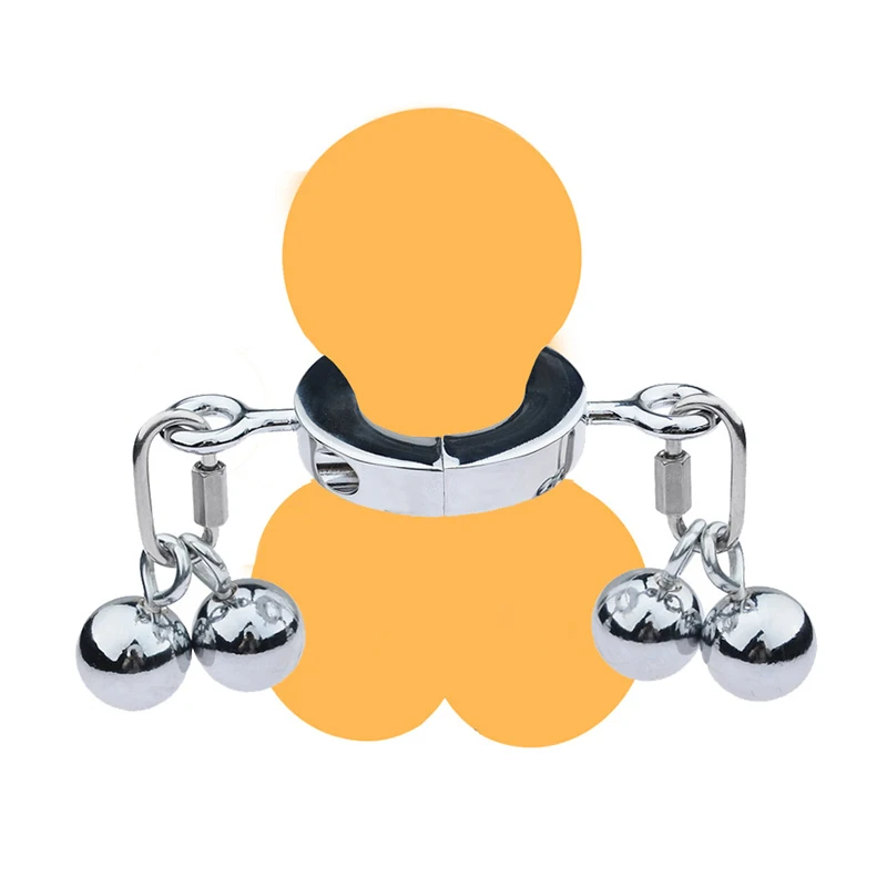 Stainless Steel Testicle Ball Stretcher Penis Scrotum Cbt Restraint Locks Heavy Duty Penis Ring 0613