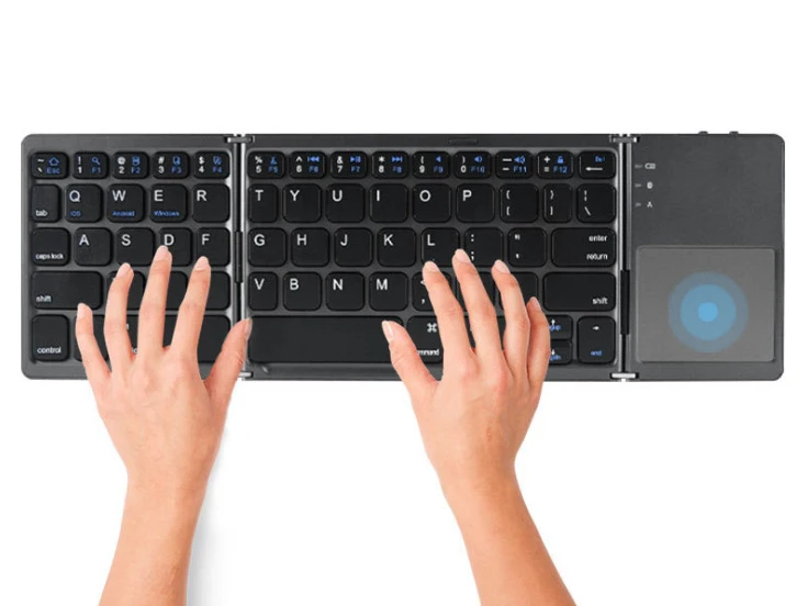 Three Foldable Touchpad Blue Tooth Keyboard for Ipad 3 Case
