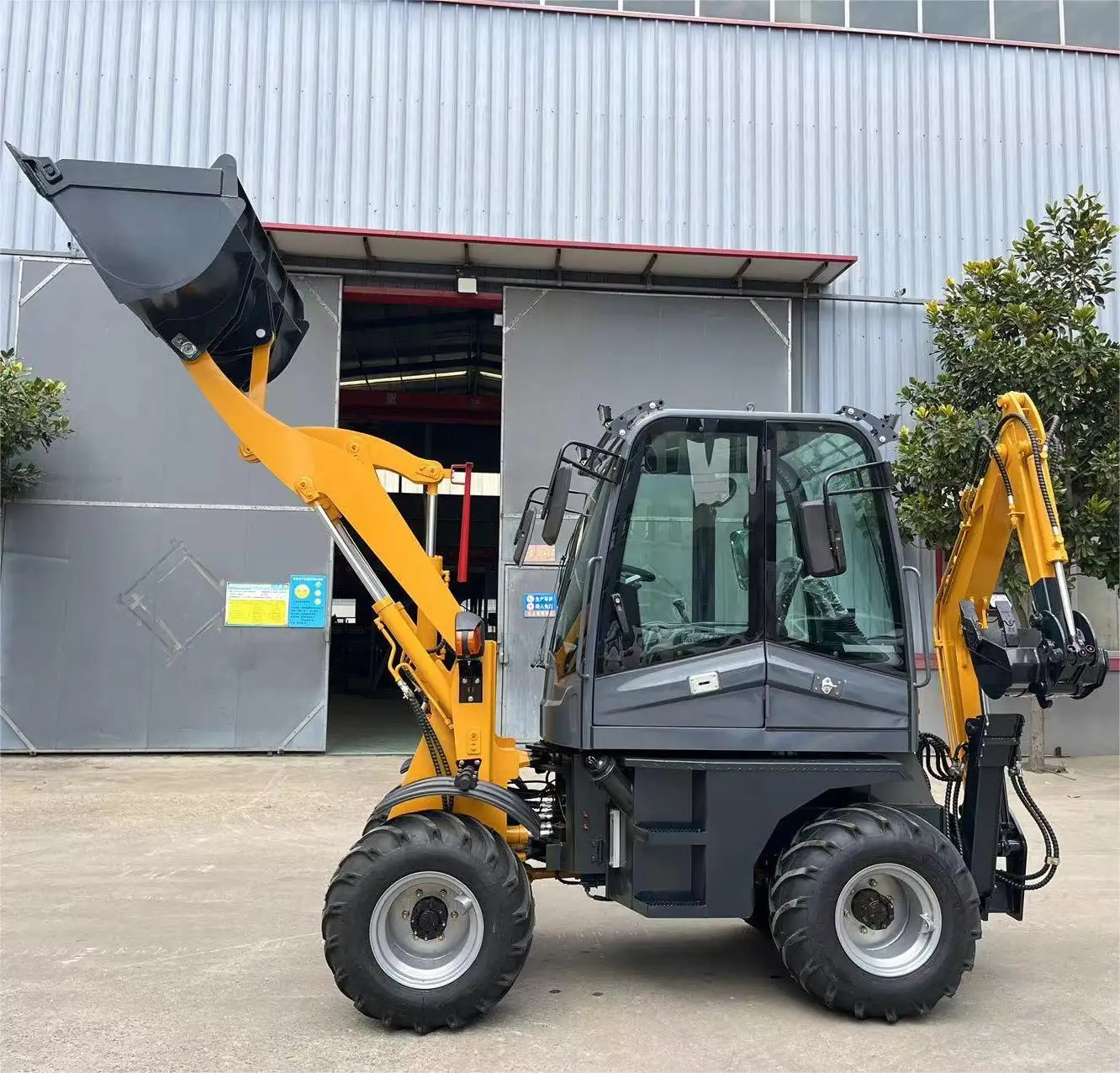 Large Backhoe Rubbles TOHO New Diesel Large Mini Retroexcavadora Farm Tractor Backhoe ...