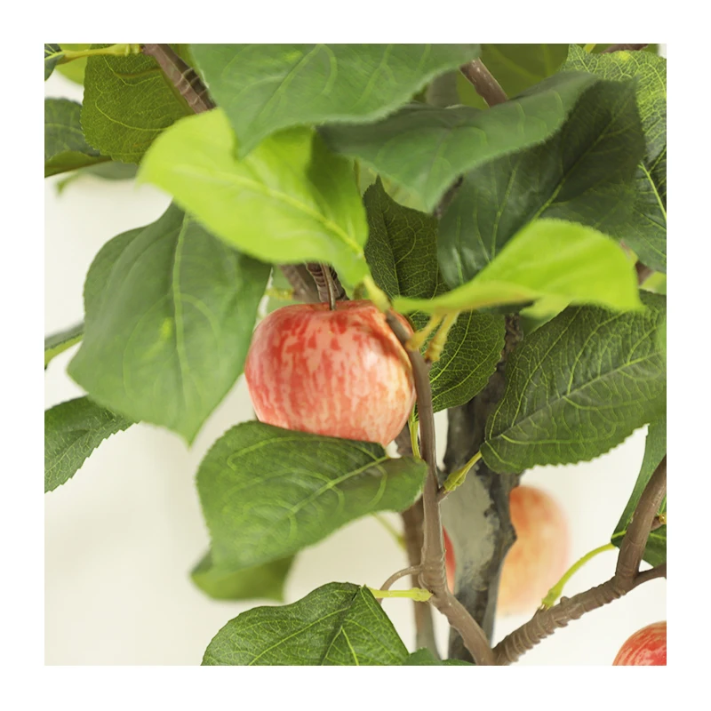 Artificial Apple Tree Home Decor Bonsai Tree Plastic Plants Pots Garden Landscaping Modern Style Plants Indoor Palm Tree