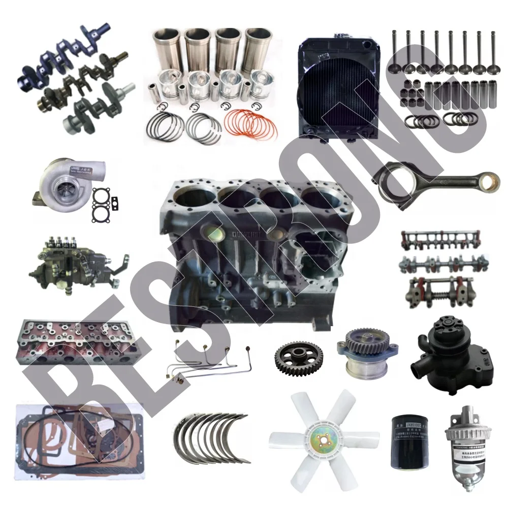 XINCHAI Diesel Engine Spare Parts 498 A498BT Forklift Tractor Overhaul Piston Kit / Liner Kit