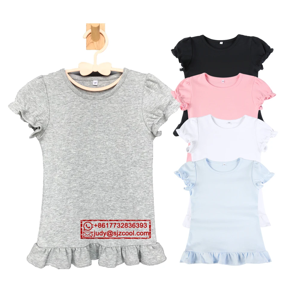 Изготовленным на заказ логосом От 2 до 14 лет детская футболка трафаретная печать Пышное Платье для девочек с длинными рукавами футболки из хлопка детей свободная плотная раздел-футболки