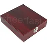 Boîte personnalisée en MDF rouge 16,8*14,8*4,9 cm