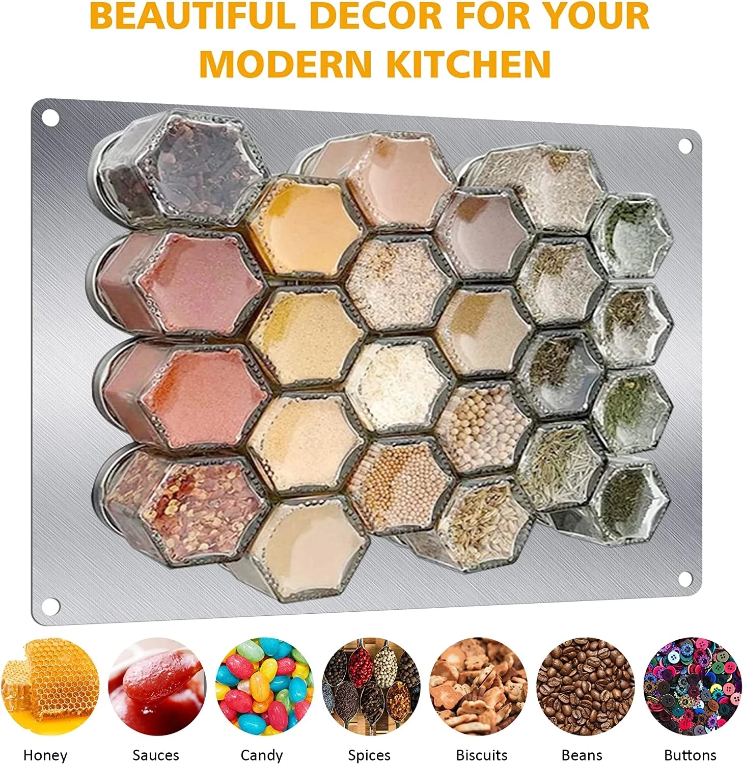 High Quality 45ml Mini Hexagon Glass Honey Jar with Luxury Gold Lid for Kitchen Food Weddings Gifts for Honey Jams Jelly Candy