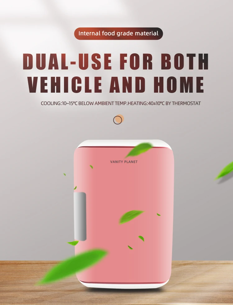 Transparent 12 Volt Small Size Personal Makeup Display Mini Bar Fridge