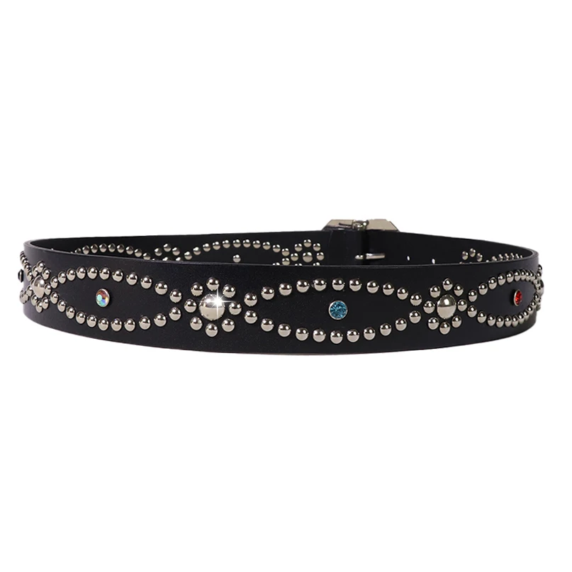 [LUV IS TRUE]★25SS★韓国人気★SM STUD BELT Vegan Friendly Material Belt 1-3/4
