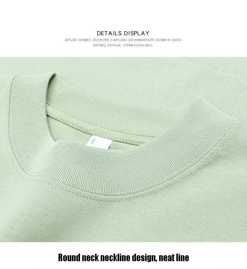 Custom Streetwear Men White Heavyweight Tshirt Boxy Fit Thick Collar