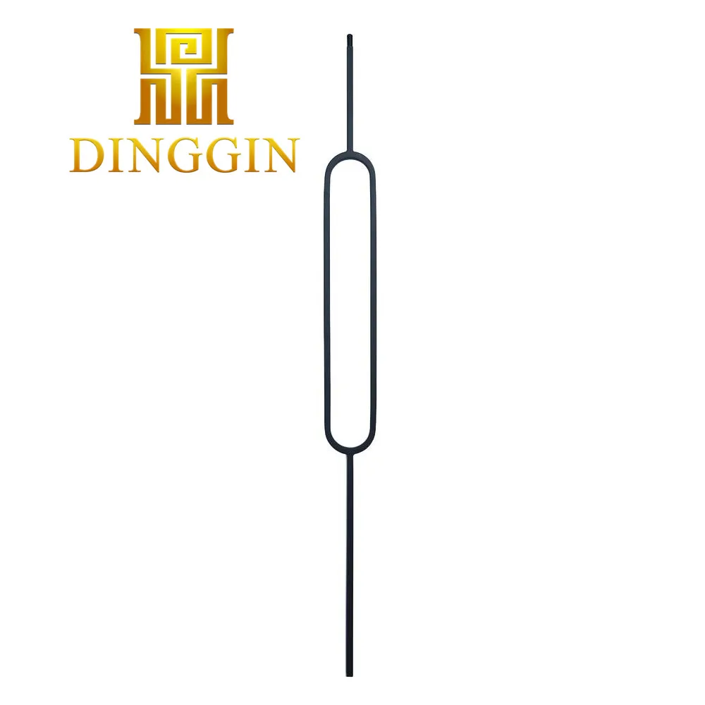 Home Decorate Stain Black Iron Wrought Stair Balusters for Home Staircase New Style