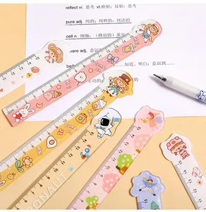 Multi-color Creative Cartoon Plastic Bookmark Ruler