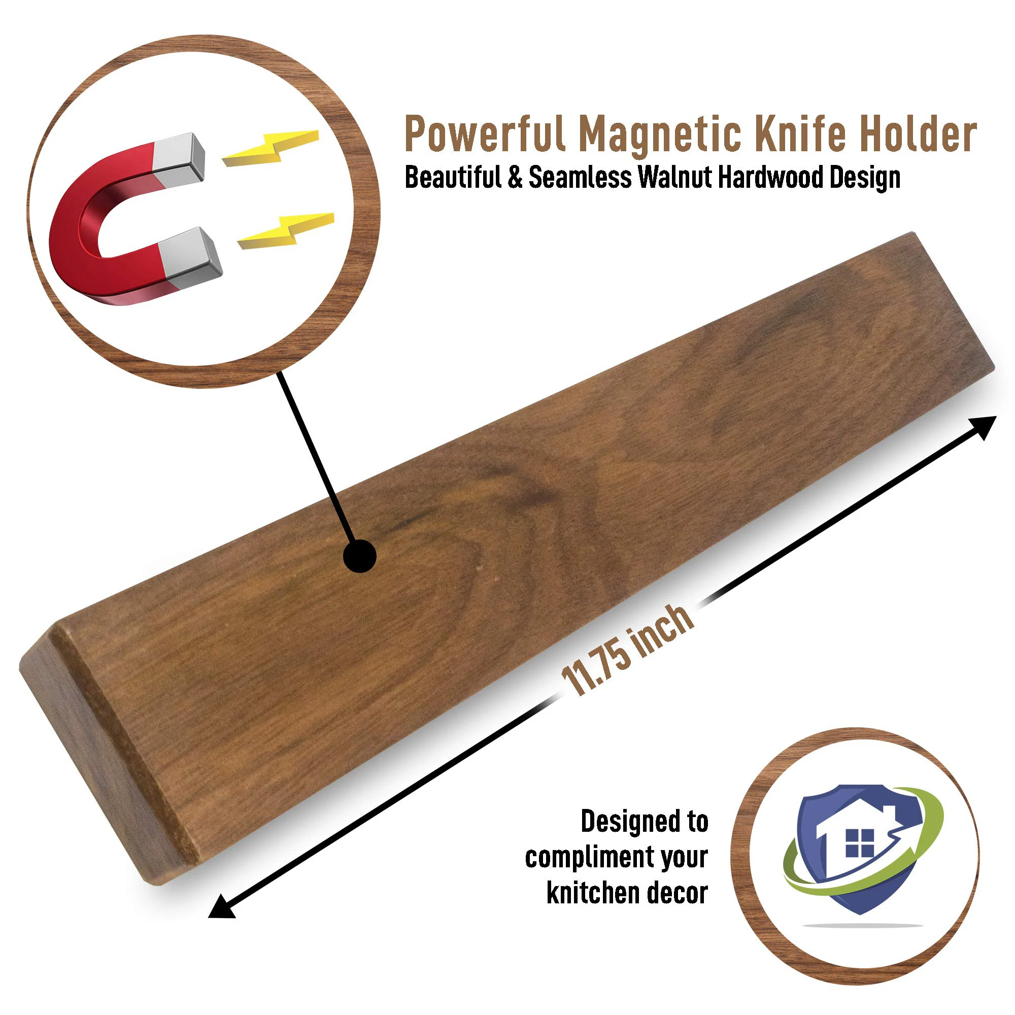 Customized Professional Wooden Knife Strip Spacesaving Knife