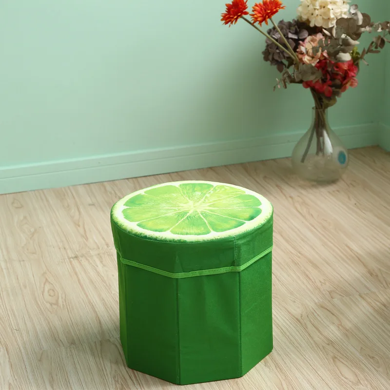 Creative Multi-Work Fruit Shape Foldable High Quality Clutter Pile Thickening Storage Stool