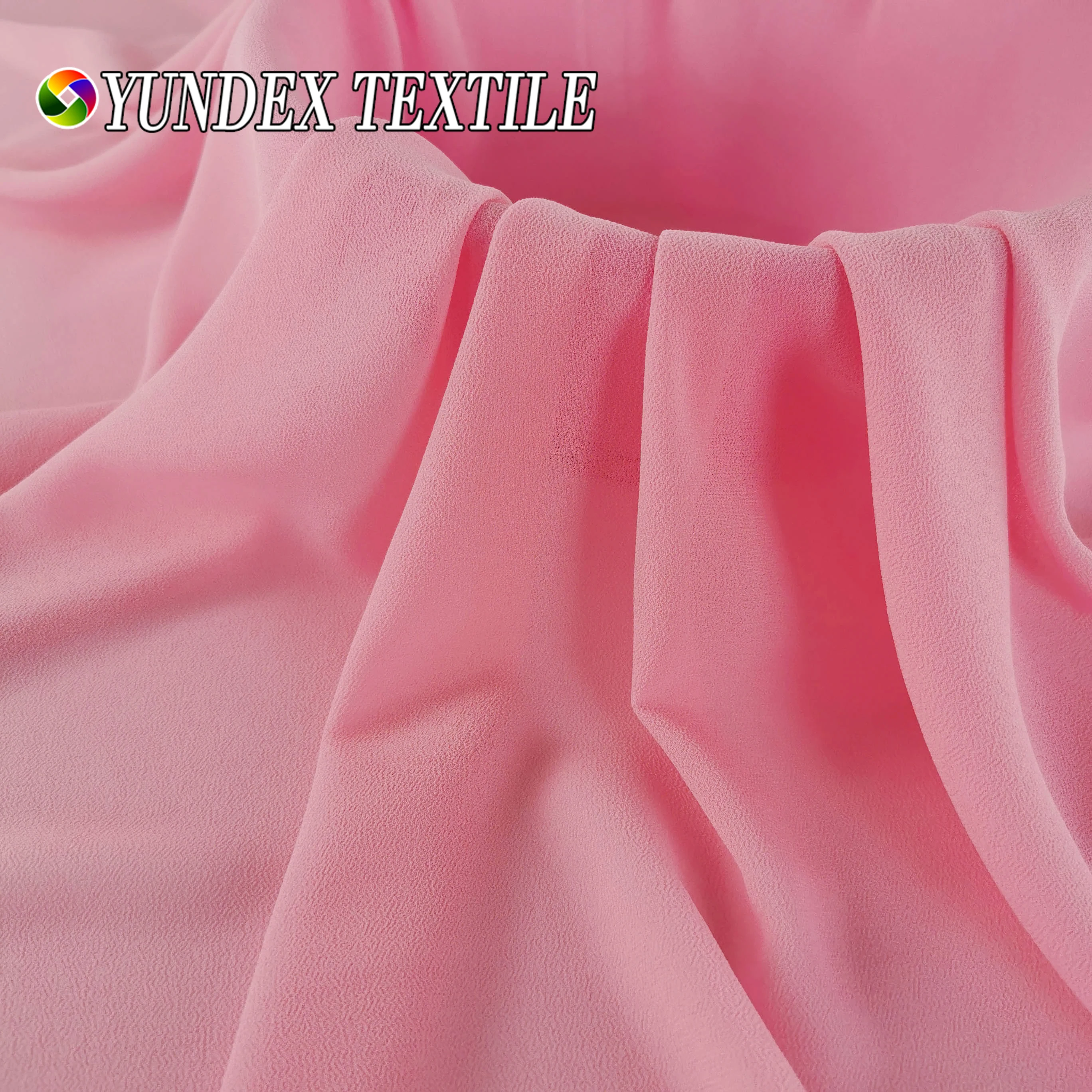 High Quality Georgette Stretch Pearl Chiffon 75D Plain Dyed Premium Ceruty Babydoll Chiffon Fabrics for Maxi Dress and Scarf