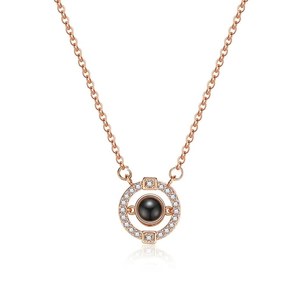 Pushi Round Rose Gold Female Collar 