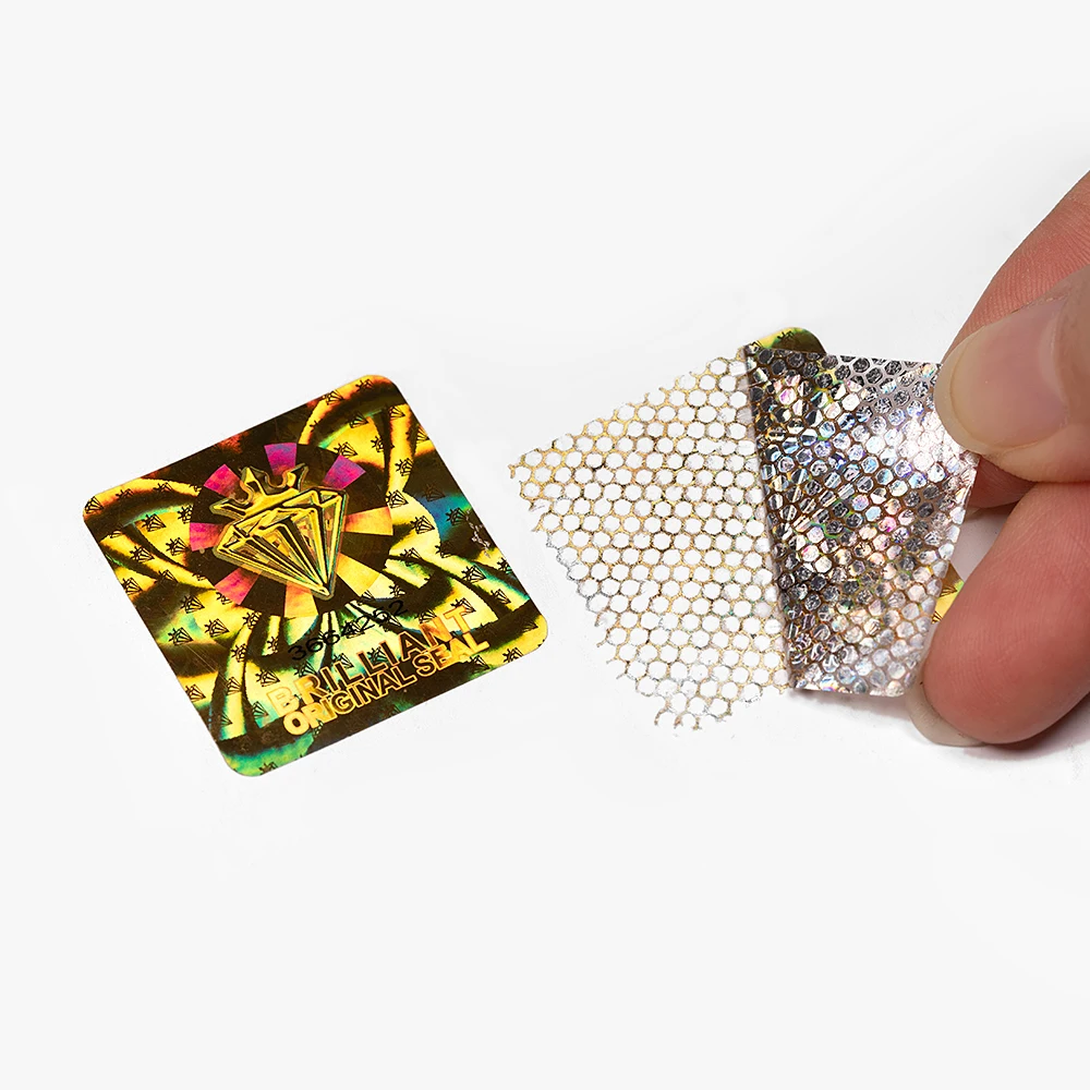 Customized Printing Tamper Evident Anti Counterfeiting Hologram Stickers Tamper Void