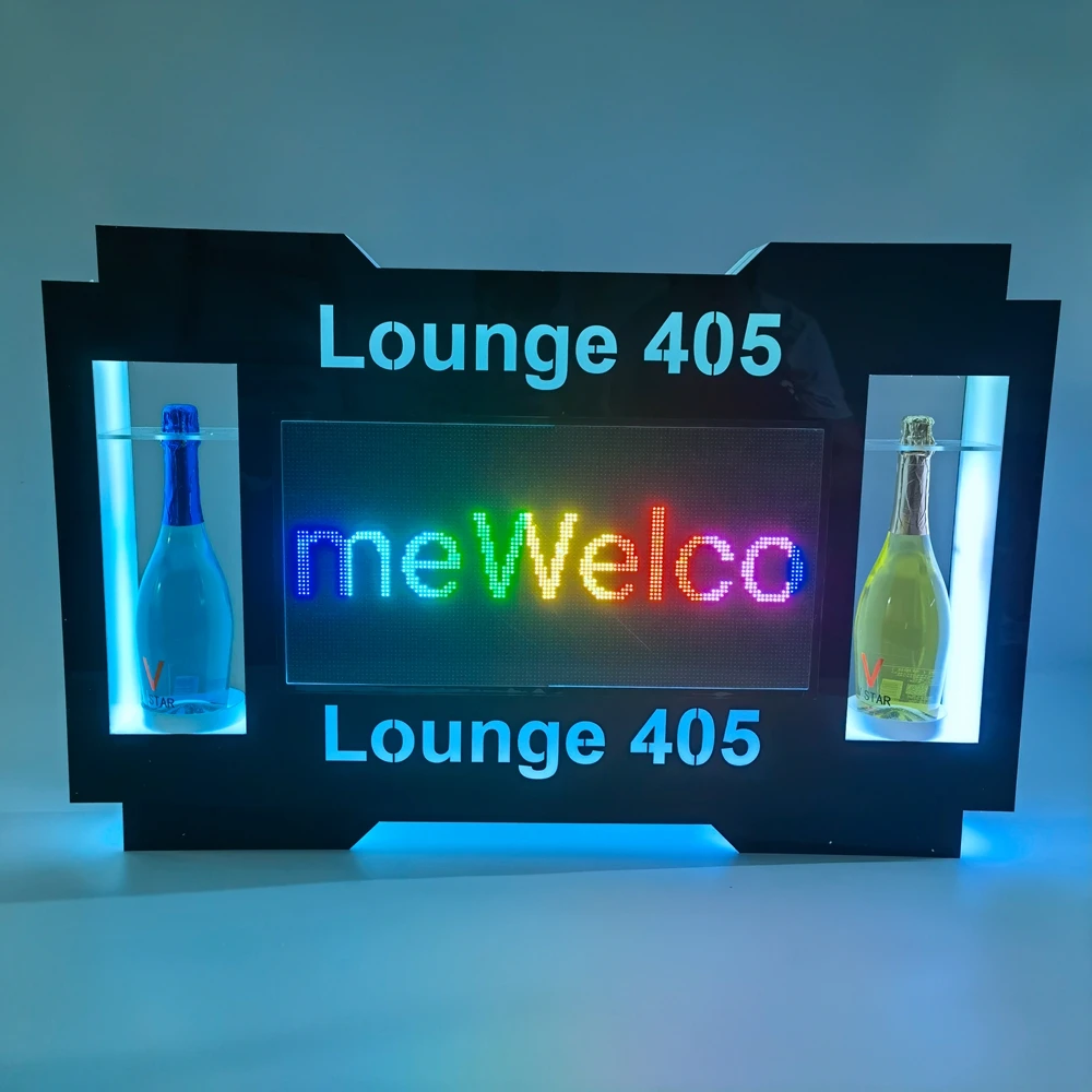 APP программируемая прокручивающаяся Светодиодная доска для сообщений знак VIP-дисплей экран прочитатель букв бутылка предупредительный