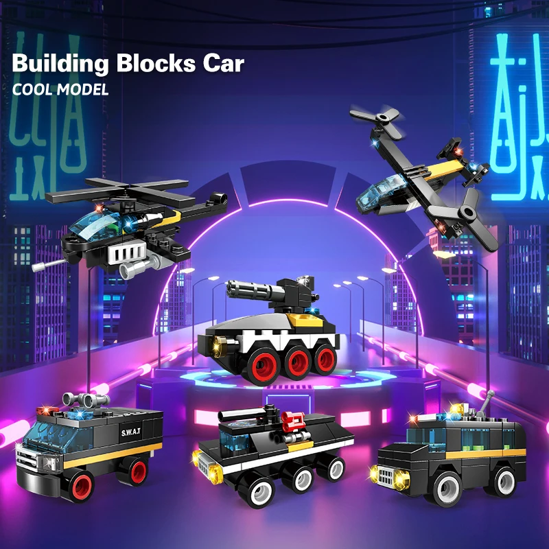 WOMA TOY Retail Sale Educational SWAT Team Plane Car Assembly