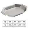 Double-eared octagonal plate (dark silver)