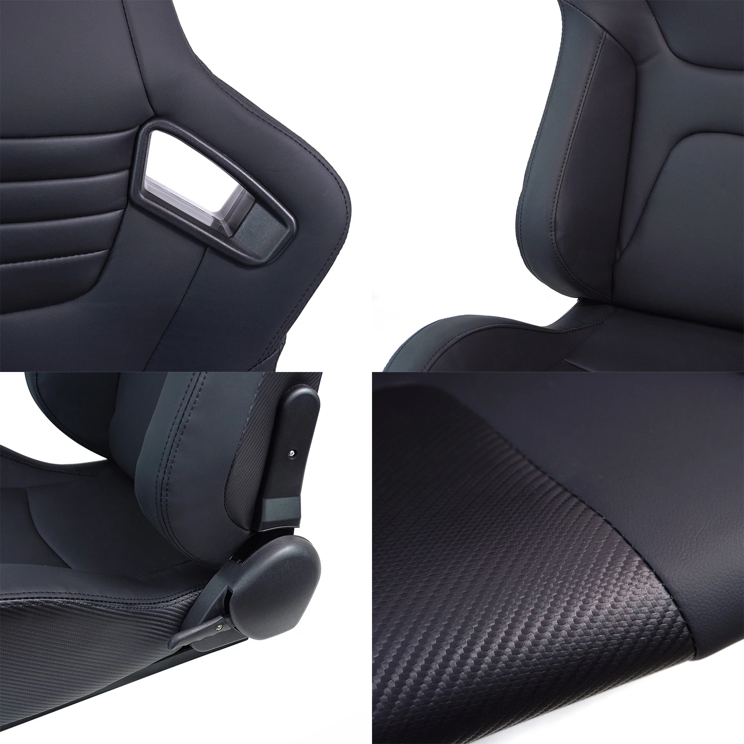 Car Sport Bucket Seat Racing Seat Universal Fit For Most Cars Seats Pvc