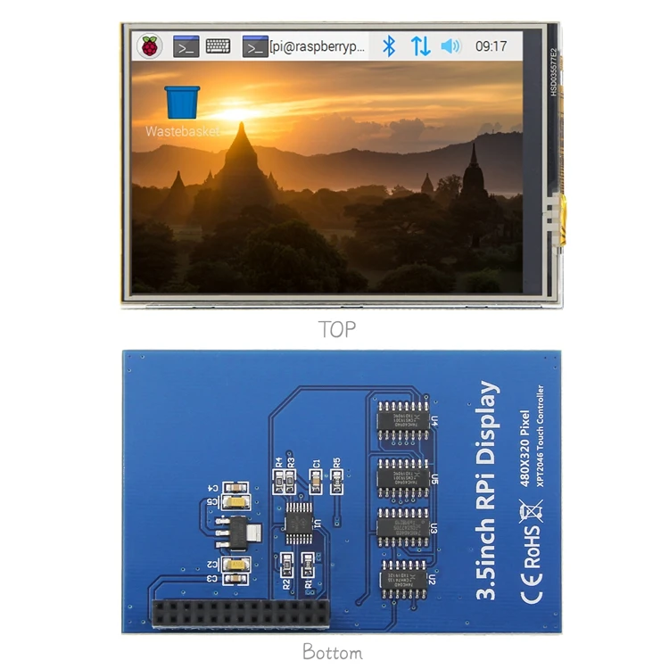 3.5 Inch 480x320 Touch Screen TFT LCD SPI Display Panel for Raspberry Pi A,  B, A+, B+, 2B, 3B, 3B+,4B