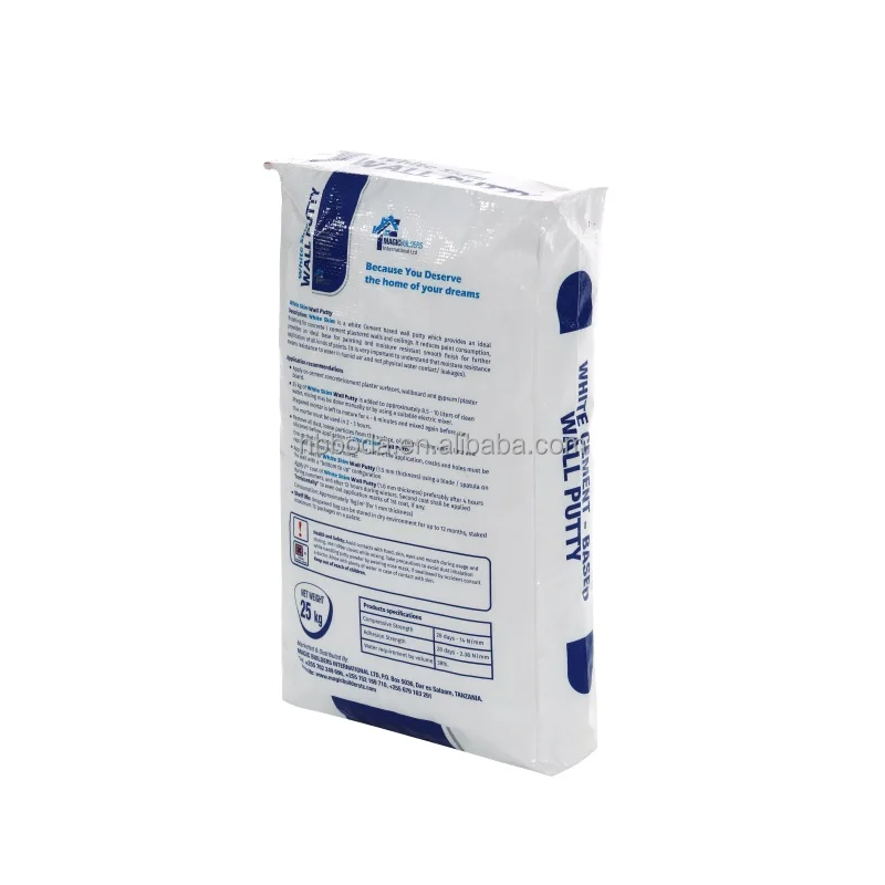 Factory Direct High Density Polyethylene PP Woven Valve Block Bottom Bag 25kg 40kg 50kg