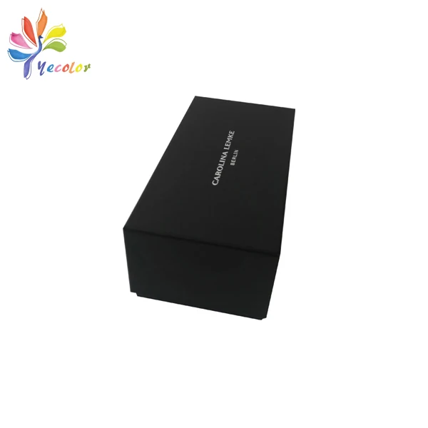 Custom Black Luxury Rigid Gift Box Premium Paperboard with Matt Lamination for Logo Printing