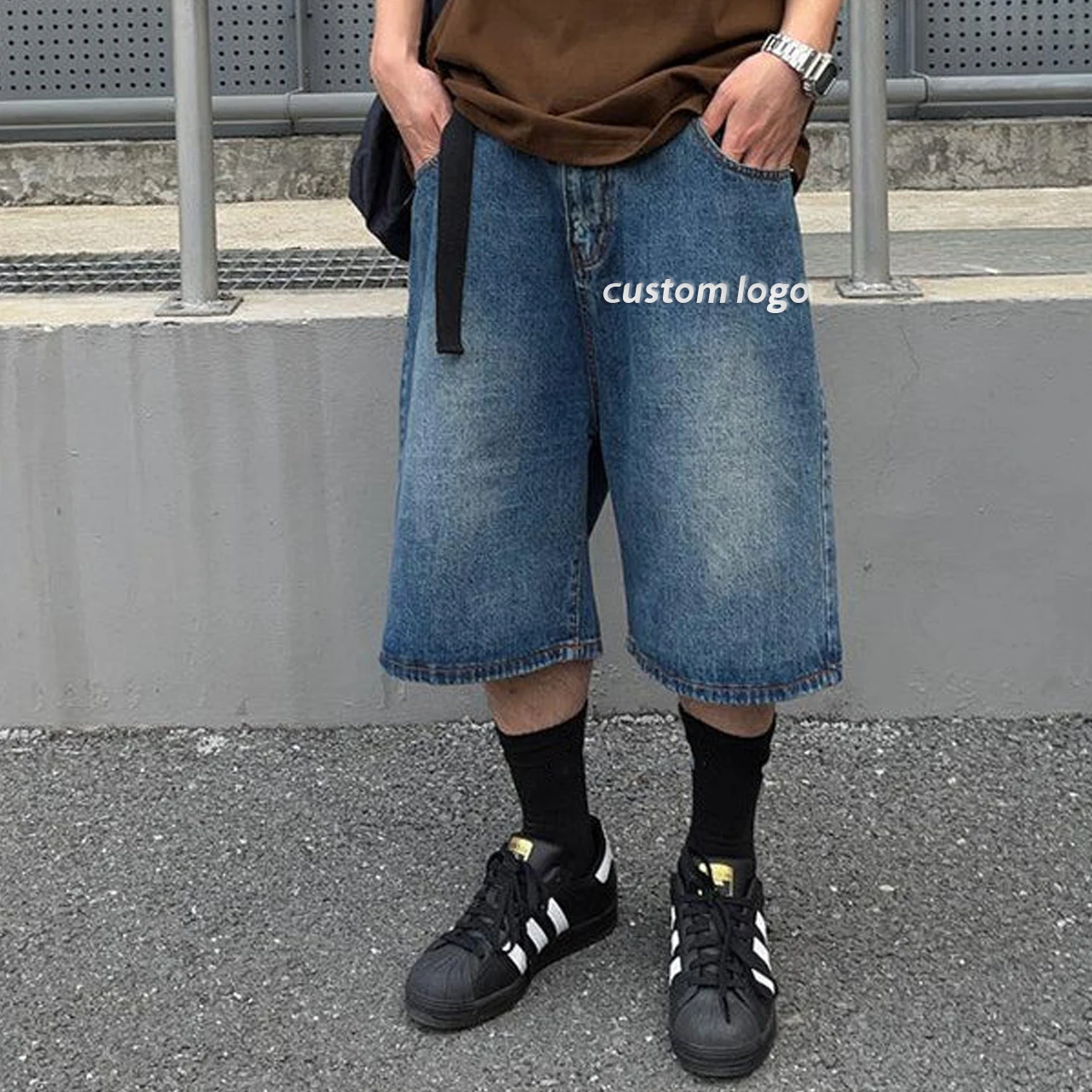 Baggy Jean Shorts Style Shop Men's Distressed Denim Jorts From