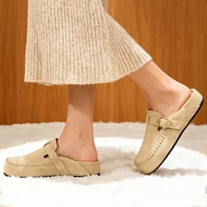 High Quality Factory Custom Women's Casual Shoes Beige Clogs Slides Slippers Flats Shoes