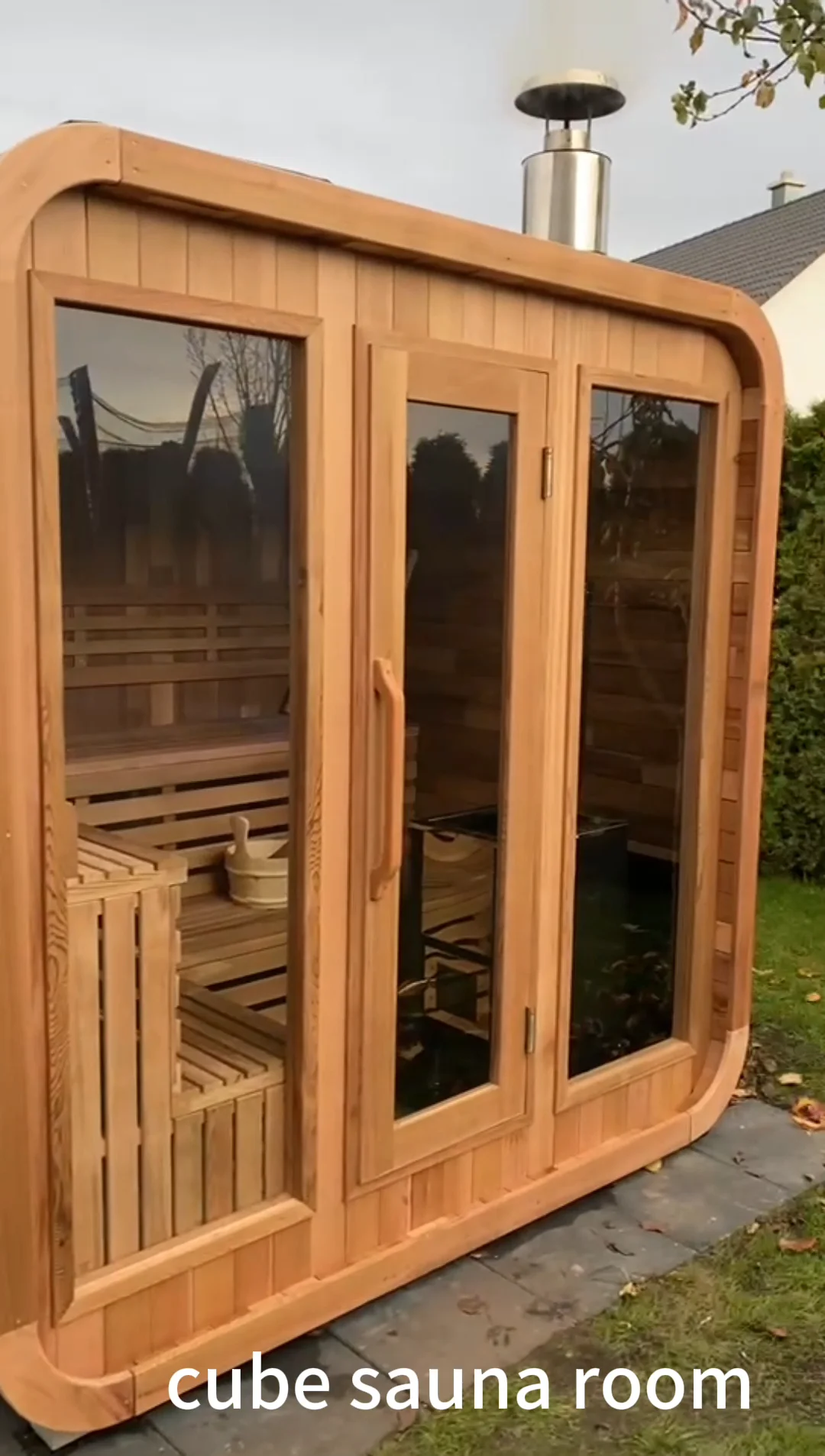 Square 68 Persons Outdoor Sauna Manufacturer Cedar Cube Sauna Buy