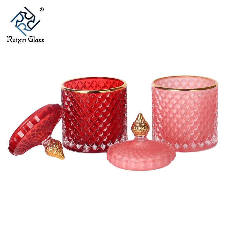 CJ306 Cheap Price Custom Logo Rose Gold Candle Jar With Lid