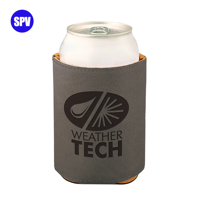 Laserable 인조 가죽 결혼식 호의 12oz 슬림 소다 음료 캔 맥주 Koozies 병 슬리브 사용자 정의 절연 스키니 맥주 캔 쿨러 공급 업체