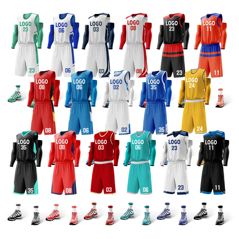 Custom Design Printing Sublimation Basketball Uniform Black and Red Basketball Jersey Design