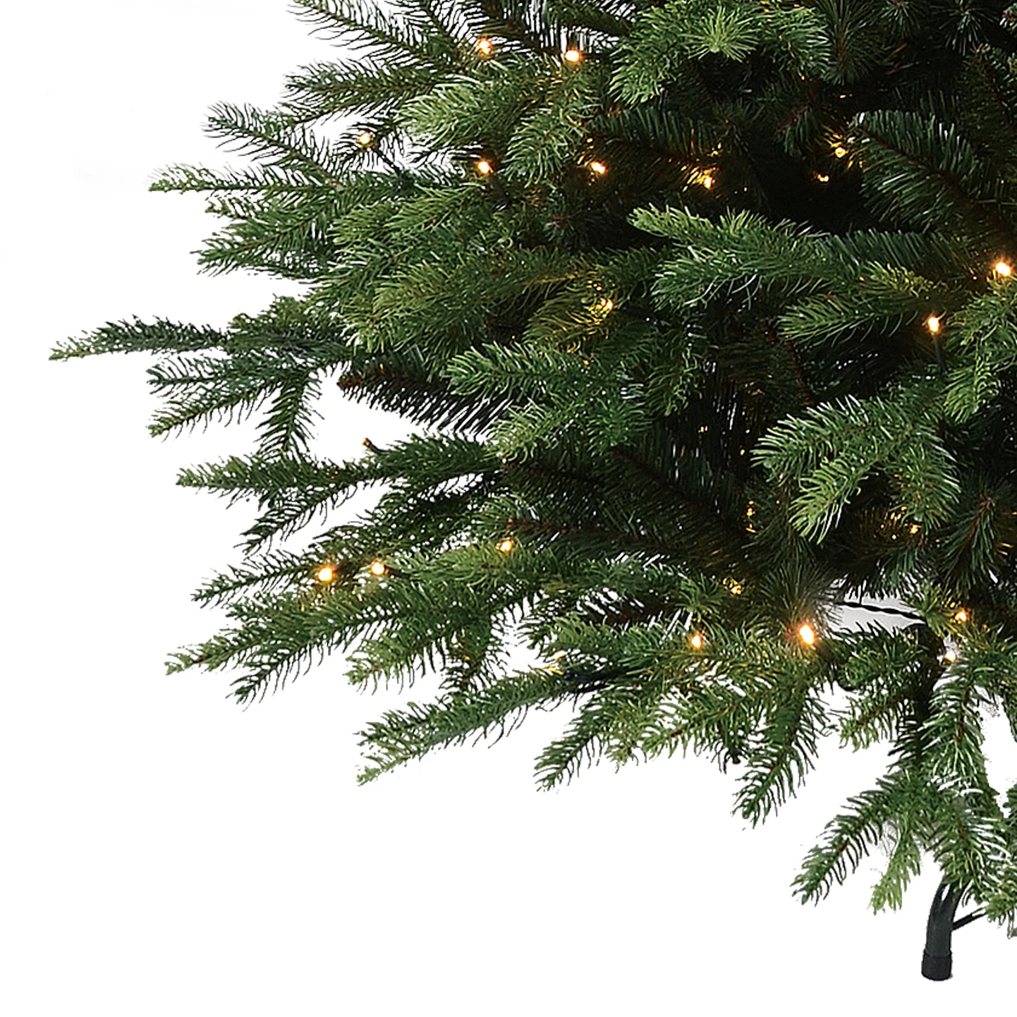Factory Direct Prelit Artificial Christmas Tree Pe Pvc Green Spruce Lighted Artificial Prelit