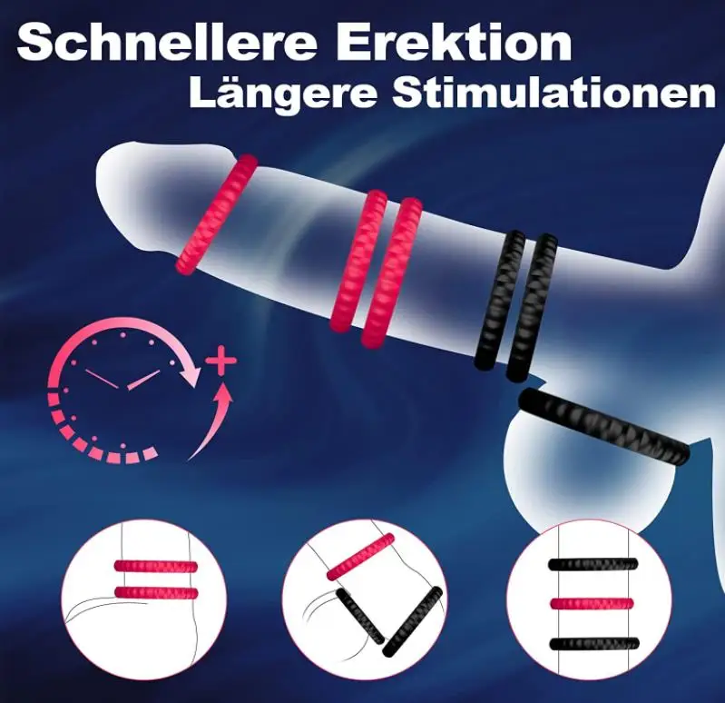 Silikon Penisring Set - Enhance Erections & Delay Ejaculation