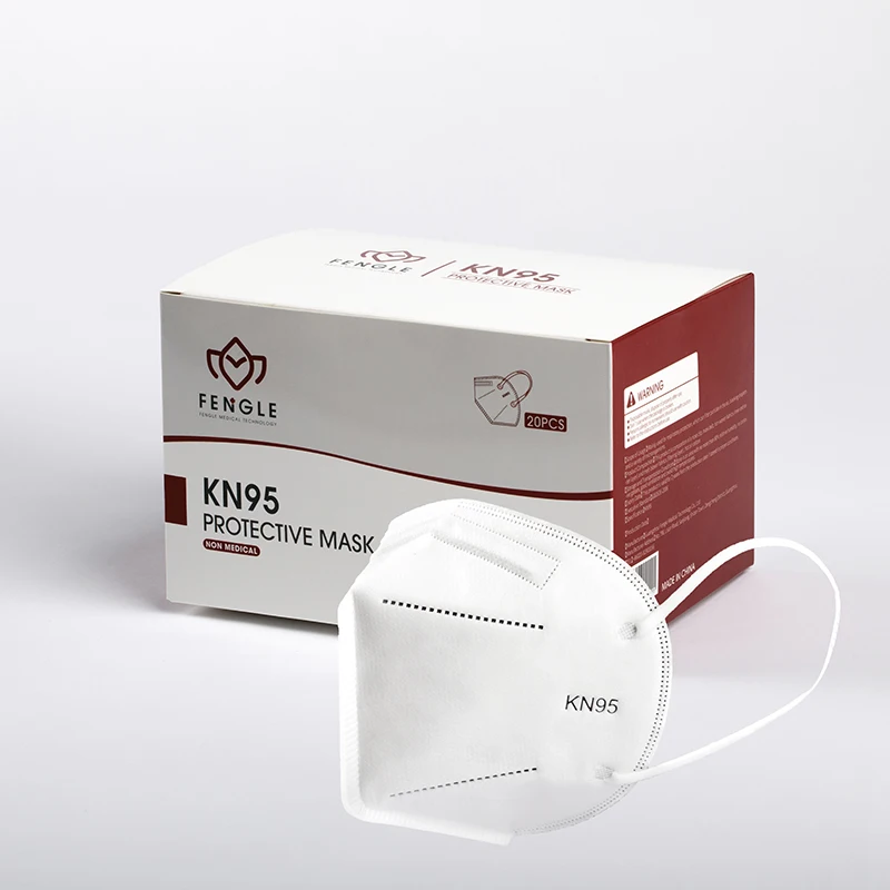 
Disposable gb2626-2006 kn95 20 pcs per box folding breathing face mouth mask 