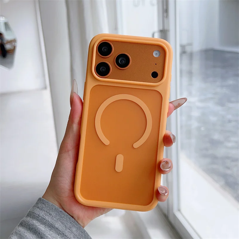 Matte Skin Feel Magnetic Case for iPhone 17 17E Air 16 16E 15 14 Plus 13 12 Pro Max Shockproof Hard PC Back Cover