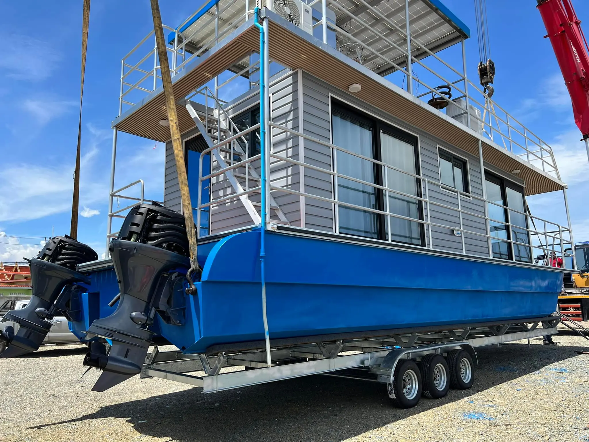 11m 36ft Aluminum Family Party Floating Yacht Leisure Tritoon Pontoon