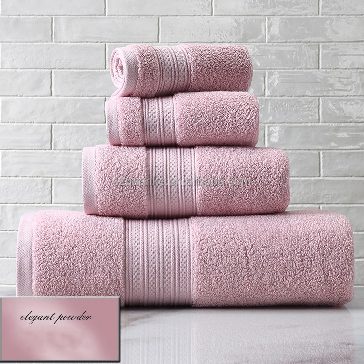 Wholesale bathrobe 100%Cotton Luxury Hotel Bath Towel Plain Cotton Bath Towel Sets For Five Star Hotel custom bath towel supplier