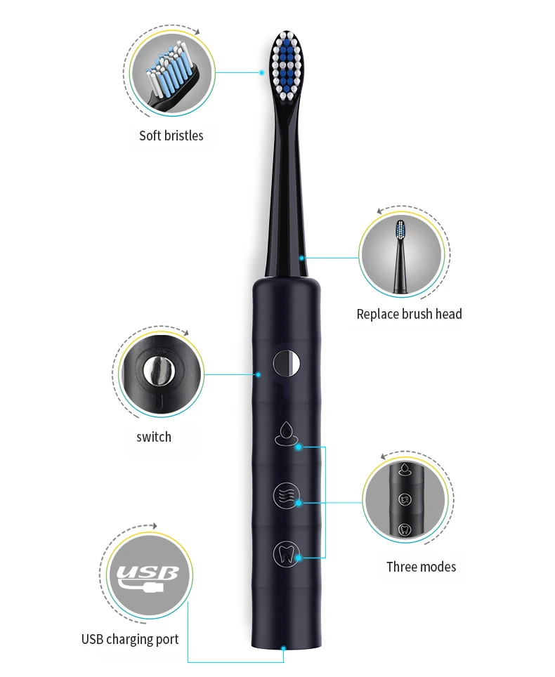 Personal Care Intelligent Toothbrush USB Rechargeable Electric Toothbrush Brush Teeth Electric Toothbrush Best Prices