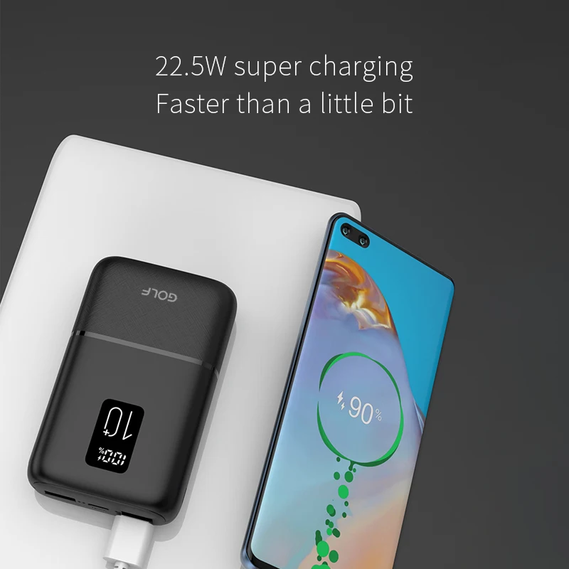 Power Bank Type C PD Fast Charging Trending Hot Products Customized LCD Digital Dual USB Mini Power Bank 10000mah for Phone