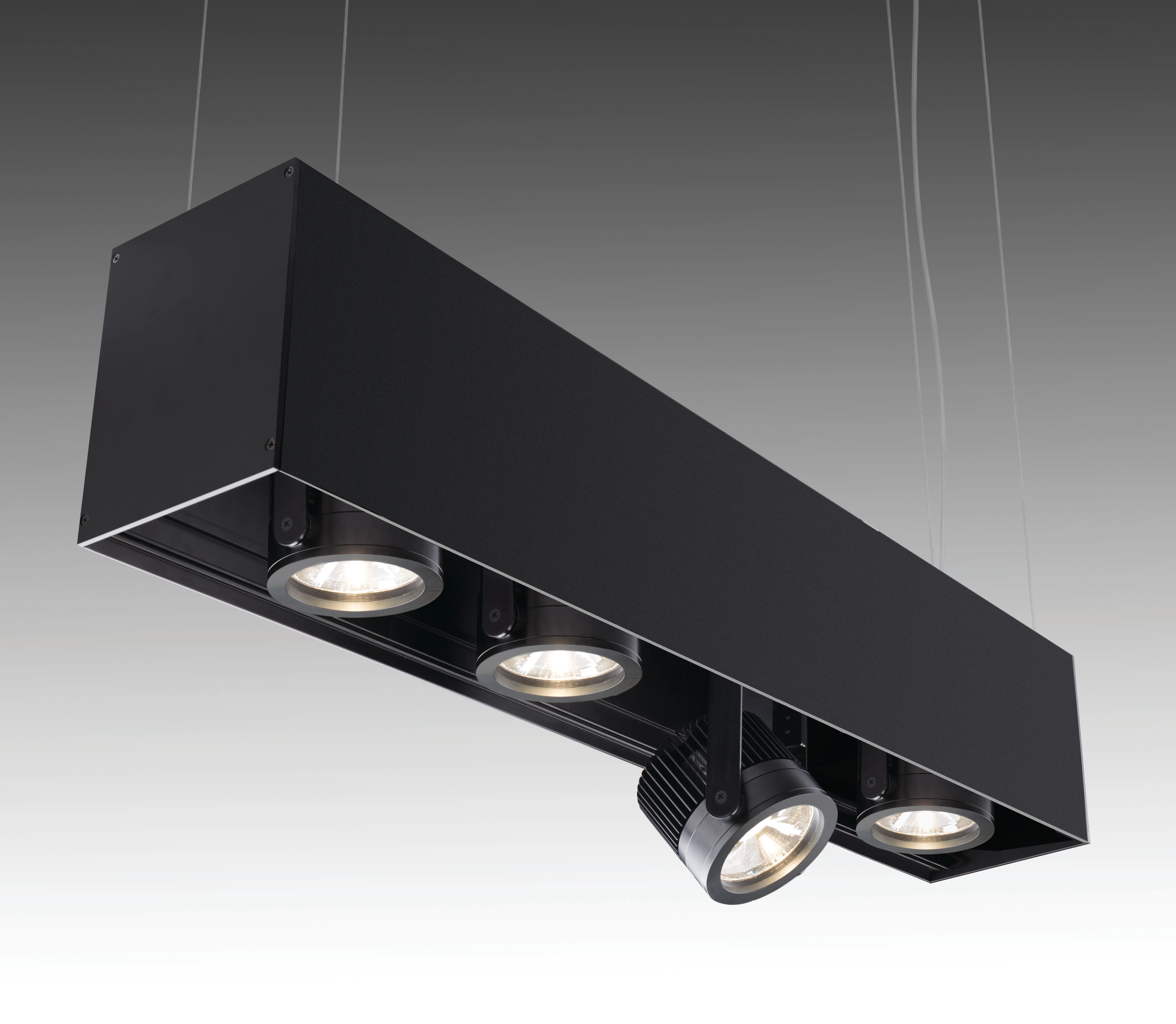 Retractable LED Spotlight System 6 Inch LIGHT CHANNEL 18w Track Spot Light with Customized Design Linear Pendant Grille Light