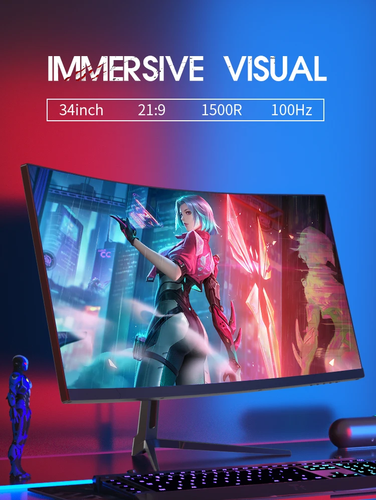 Full Led Pc Monitor 1ms Response Time 32 27 24Inch Display 2k 4K 144Hz ...