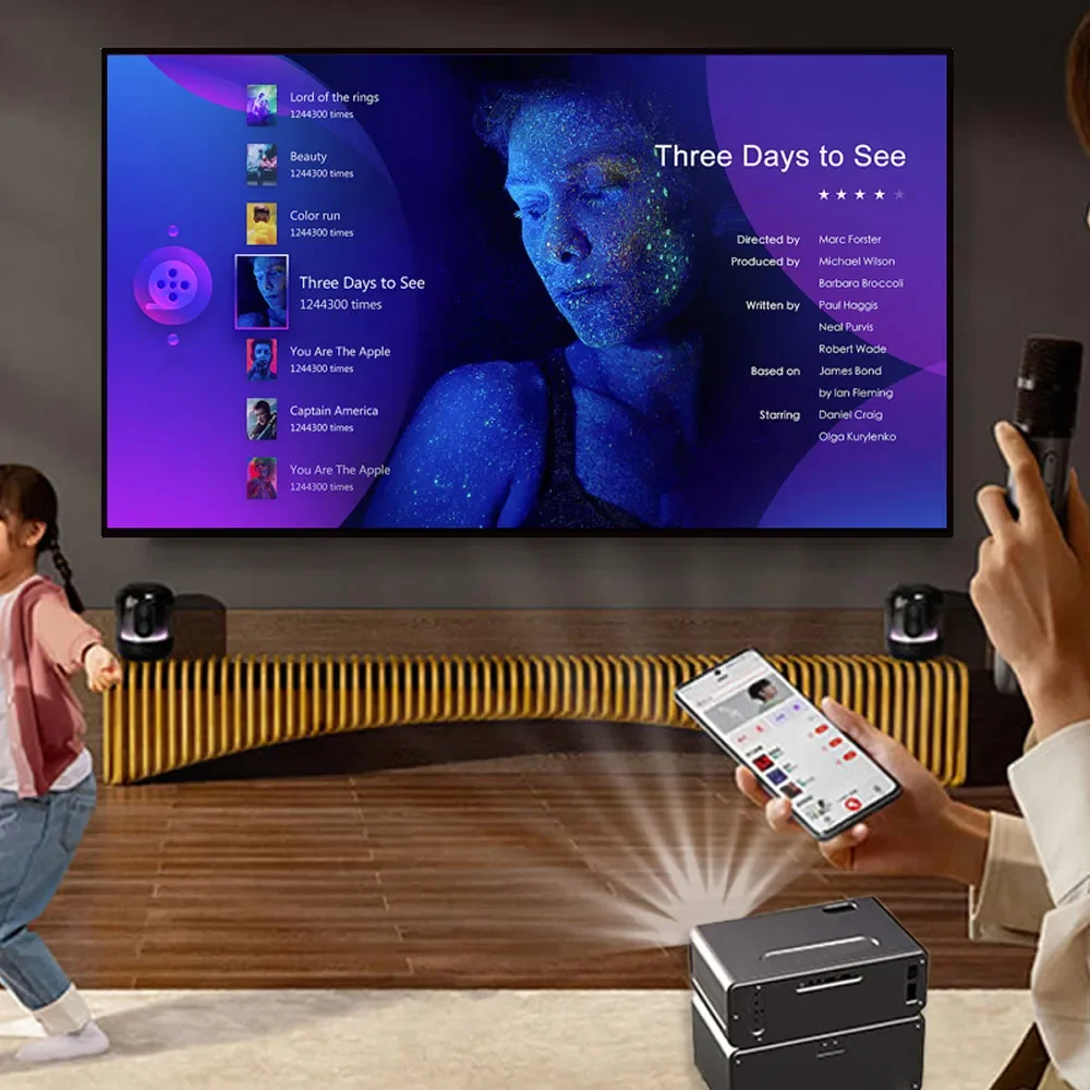 Touyinger E900 Projection Karaoke Machine In One Projector Full Hd